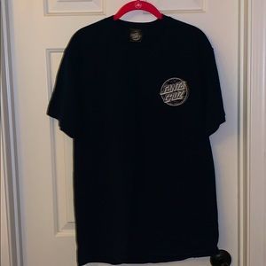 Santa Cruz navy blue with floral logo t-shirt